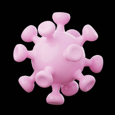 Coronavirus 2019-ncov 3D resim çizimi. Salgın hastalık. COVID