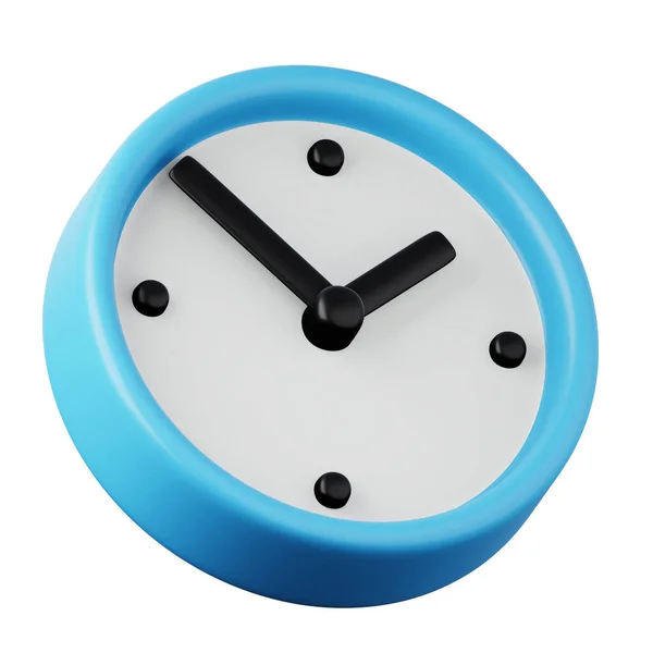 Office wall clock high quality 3D render illustration. Time management business concept icon. — Stock Photo, Image