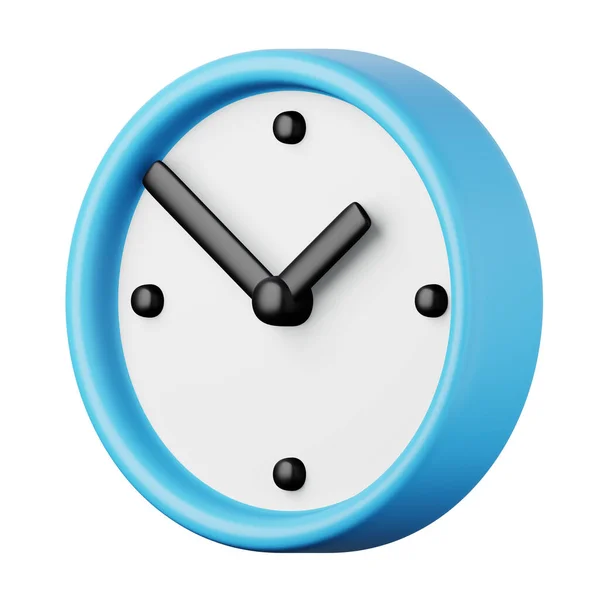 Kancelářské nástěnné hodiny vysoké kvality 3D vykreslování. Ikona obchodního konceptu správy času. — Stock fotografie