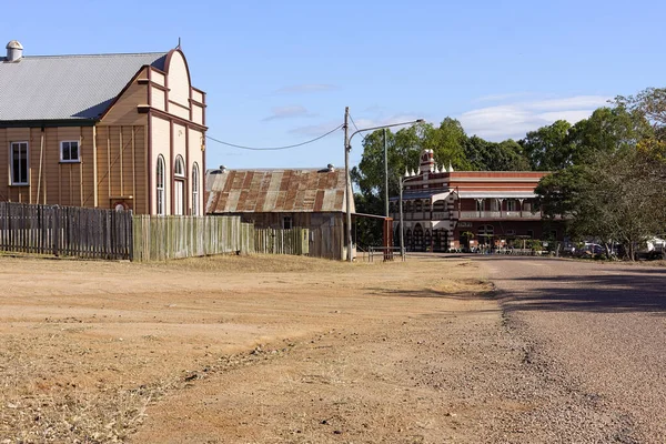 Vista Sulla Piccola Città Ravenswood Queensland Con Municipio Imperial Hotel — Foto Stock