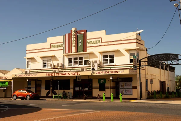 Prince Wales Hotel Épületének Art Deco Homlokzata Proserpine Queensland Ausztrália — Stock Fotó