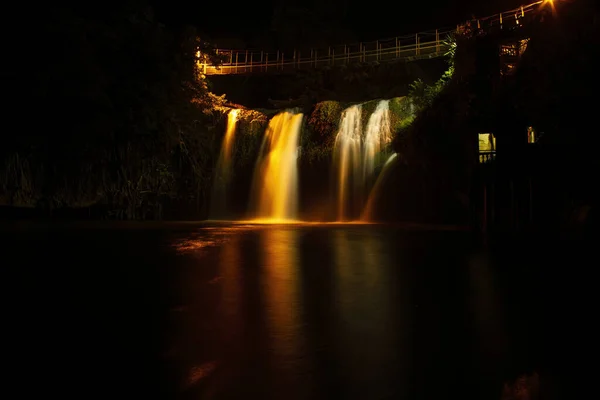 Paronella Park Queensland Australia January 2016 Night Time Illumination Lights — Stockfoto