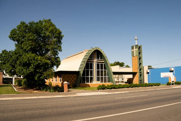 Iglesia Anglicana San Pablo Proserpine Con Inusual Forma Arquitectónica Curvada —  Fotos de Stock