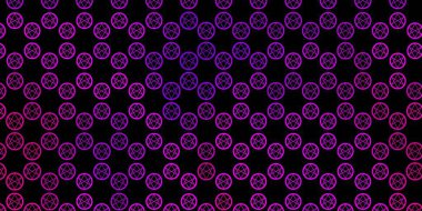 Din sembollü koyu pembe vektör dokusu. Gradyan simya şekilli renkli bir illüstrasyon. Sihir için dizayn, ruhsal olaylar.