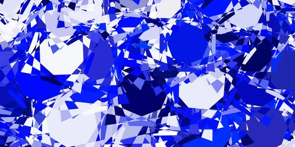 Heller Blauer Vektorhintergrund Mit Polygonalen Formen Hervorragende Abstrakte Illustration Mit — Stockvektor