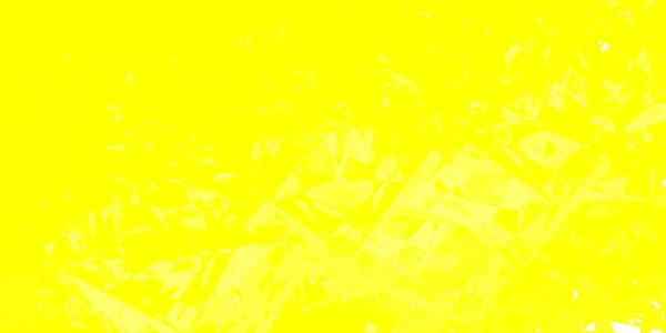 ランダムな三角形で明るい黄色のベクトルテクスチャ 三角形 線で抽象的なスタイルでシンプルなデザイン 壁紙の模様 — ストックベクタ