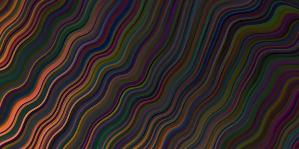 Fondo Vectorial Naranja Oscuro Con Líneas Curvas Una Ilustración Abstracta — Archivo Imágenes Vectoriales