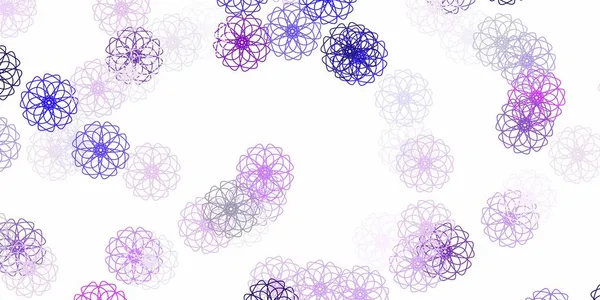 Світло Фіолетовий Вектор Природного Мистецтва Квітами Ілюстрація Абстрактними Барвистими Квітами — стоковий вектор