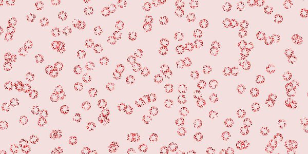 Light orange vector backdrop with dots. Abstract colorful disks on simple gradient background. Pattern for business ads.