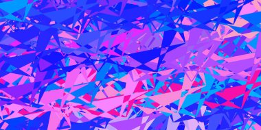 Rastgele üçgenli açık mavi vektör dokusu. Renkli soyut üçgenli web materyali çizimi. Reklamlar için şablon.