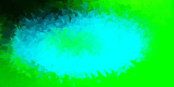 Ljusblå Grön Vektor Polygonal Mönster Färgglad Abstrakt Illustration Med Lutning — Stock vektor