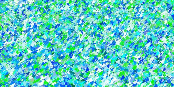 Azul Claro Fundo Vetor Verde Com Triângulos Ilustração Abstrata Inteligente — Vetor de Stock