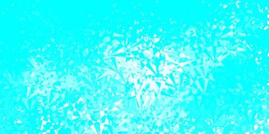 Açık mavi, yeşil vektör arkaplan üçgenli, çizgili. Modern tarzda üçgen şekilli akıllı soyut çizimler. Terfi modelleri.