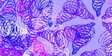 Açık Pembe, eğri çizgileri olan mavi vektör arkaplan. Uygunsuz gradyan çizgileri olan soyut çizimler. Kullanıcı Arayüzü tasarımınız için şablon.