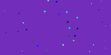 Koyu mavi, parlak yıldızlı yeşil vektör düzeni.