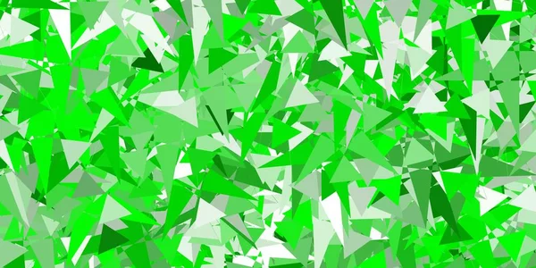Hellgrünes Gelbes Vektorlayout Mit Dreiecksformen Prächtige Abstrakte Illustration Mit Dreieckigen — Stockvektor