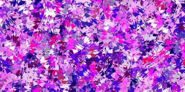 Açık Mor, çokgen formlu pembe vektör arkaplan. Renkli soyut üçgenli web materyali çizimi. Reklamlarınıza basit bir ekleme..