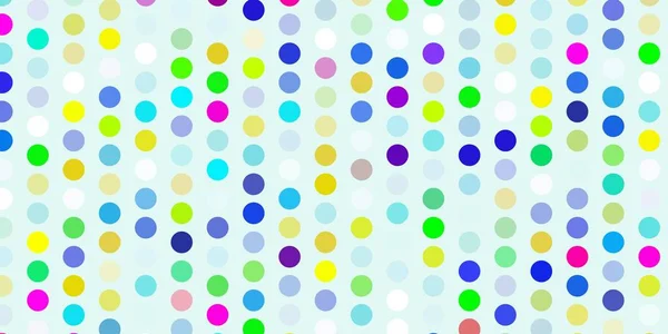 Light Multicolor Vector Backdrop Dots Modern Abstract Illustration Colorful Circle — Stock Vector