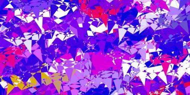 Açık mavi, üçgenli kırmızı vektör arkaplan. Soyut renkli üçgen şekilli illüstrasyon. Terfi modelleri.