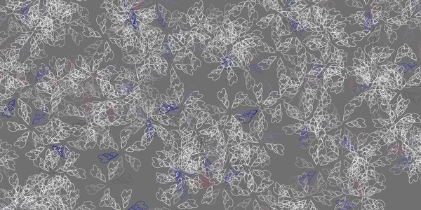 Светло Серый Вектор Абстрактной Текстуры Листьями Листья Элегантный Природный Узор — стоковый вектор
