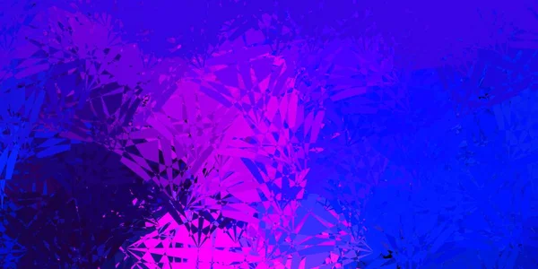 Rosa Oscuro Fondo Vector Azul Con Triángulos Líneas Magnífica Ilustración — Vector de stock