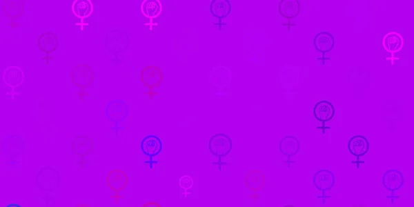 Jasnofioletowy Wzór Wektora Napisami Bizneswoman Kolorowe Symbole Feminizmu Gradientem Nowoczesnym — Wektor stockowy