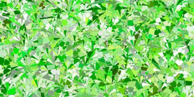 Açık yeşil, çokgen şekilli sarı vektör deseni. Soyut tarzda, üçgen ve çizgilerle basit bir tasarım. İniş sayfaları.