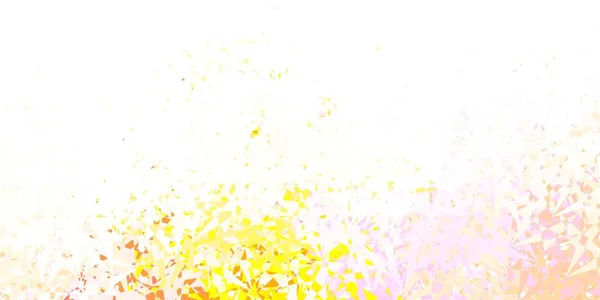 Rosa Claro Fondo Vector Amarillo Con Triángulos Ilustración Abstracta Inteligente — Vector de stock