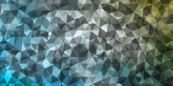 Bleu Clair Fond Vectoriel Jaune Avec Style Polygonal Belle Illustration — Image vectorielle