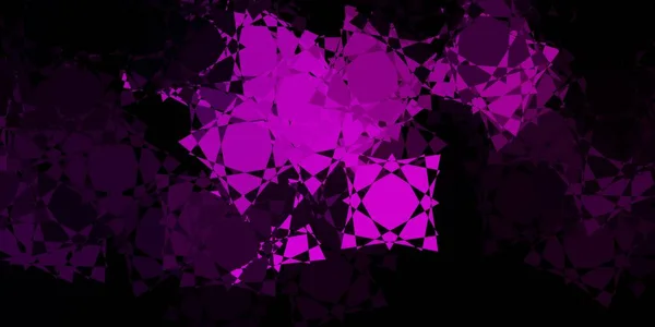Темно Фіолетова Векторна Текстура Випадковими Трикутниками Видатна Абстрактна Ілюстрація Діапазоном — стоковий вектор
