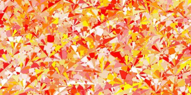 Açık kırmızı, üçgen şekilli sarı vektör düzeni. Soyut renkli üçgen şekilli illüstrasyon. Terfi modelleri.