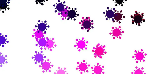 Světle Fialová Růžová Vektorová Textura Symboly Onemocnění Abstraktní Ilustrace Tvary — Stockový vektor