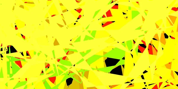 浅绿色 黄色矢量布局与三角形形式 网络材料图解与彩色抽象三角形 商业广告模板 — 图库矢量图片