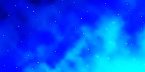 大小の星を持つダークブルーのベクトル背景 グラデーションの星の抽象的なスタイルでカラフルなイラスト 携帯電話のテーマ — ストックベクタ