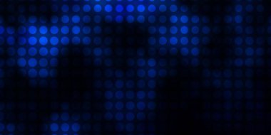 Daireli koyu mavi vektör arkaplanı.