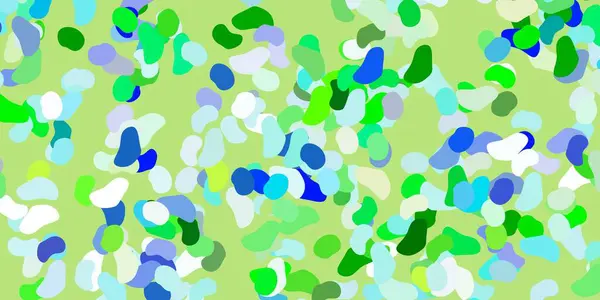 Azul Claro Patrón Vectorial Verde Con Formas Abstractas Diseño Sencillo — Vector de stock
