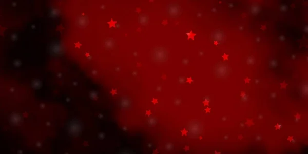 Plantilla Vectorial Rojo Oscuro Con Estrellas Neón — Vector de stock