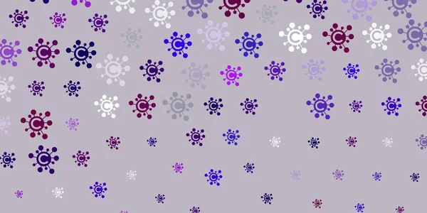 Texture Vectorielle Violet Clair Avec Des Symboles Maladie Conception Simple — Image vectorielle
