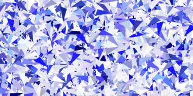 Üçgen formlu açık mor vektör düzeni. Renkli soyut üçgenli web materyali çizimi. Reklamlarınıza basit bir ekleme..