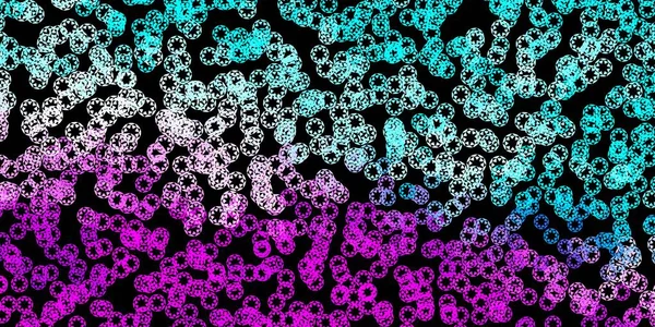 Темно Рожевий Синій Векторний Шаблон Колами Сучасна Абстрактна Ілюстрація Різнокольоровими — стоковий вектор