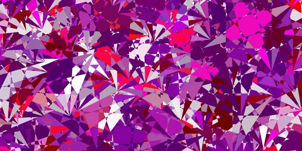 Luz Púrpura Fondo Vectorial Rosa Con Triángulos Ilustración Material Web — Archivo Imágenes Vectoriales