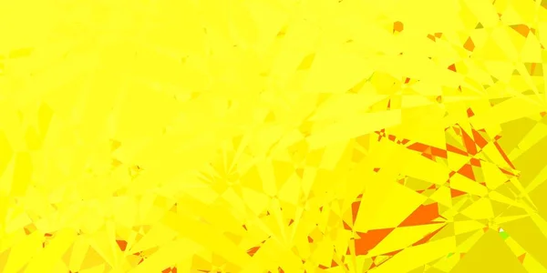 Hellgrüne Gelbe Vektortextur Mit Zufälligen Dreiecken Hervorragende Abstrakte Illustration Mit — Stockvektor