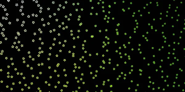 Темний Зелений Жовтий Векторний Шаблон Неоновими Зірками Сучасна Геометрична Абстрактна — стоковий вектор