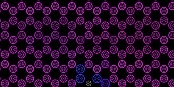 暗紫色矢量背景 带有神秘符号 摘要用哥特式梯度形状作摘要说明 灵性事件的设计 — 图库矢量图片