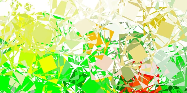 Lichtgroene Gele Vectorachtergrond Met Veelhoekige Vormen Prachtige Abstracte Illustratie Met — Stockvector