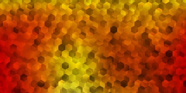 Patrón Vectorial Naranja Claro Con Hexágonos Ilustración Abstracta Inteligente Con — Vector de stock