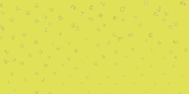 Açık yeşil, sarı vektör çiçekli doğal fon. Sıradan arka planda çiçekler olan basit bir tasarım. Paketleme için akıllı tasarım, duvar kağıtları.