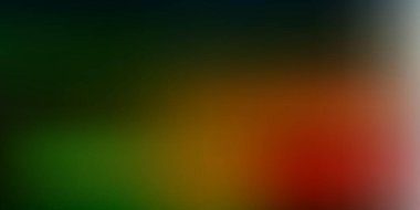 Koyu yeşil, kırmızı vektör bulanıklığı düzeni. Görüntü stili ve gradyan ile soyut renkli resimleme. İniş sayfaları tasarımı.