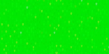 Açık yeşil, sarı vektör arkaplan ve kadın güç sembolleri. Modern stilde eğilim gösteren renkli feminizm sembolleri. Duvar kağıtları için zarif tasarım.