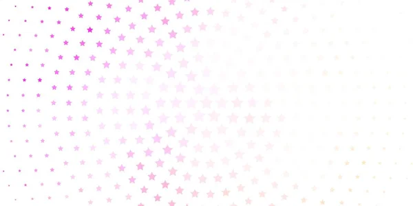 Textura Vectorial Rosa Claro Con Hermosas Estrellas — Vector de stock